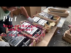 Положить теплообменник и горелка на нижней оболочке